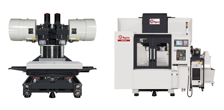 ВЕРТИКАЛЬНЫЕ ФРЕЗЕРНЫЕ ДВУХШПИНДЕЛЬНЫЕ ОБРАБАТЫВАЮЩИЕ ЦЕНТРЫ С ЧПУ AGMA DSV-500 НА НАПРАВЛЯЮЩИХ КАЧЕНИЯ